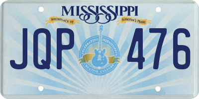 MS license plate JQP476