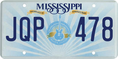 MS license plate JQP478