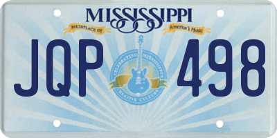 MS license plate JQP498