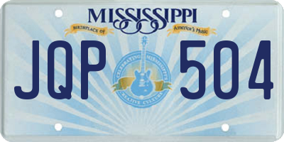 MS license plate JQP504