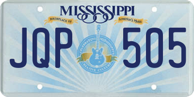 MS license plate JQP505