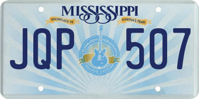 MS license plate JQP507