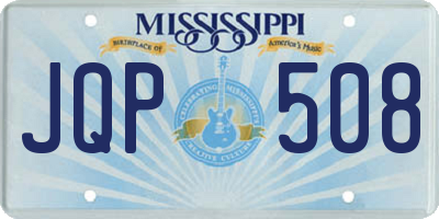 MS license plate JQP508