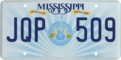 MS license plate JQP509