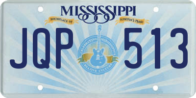 MS license plate JQP513