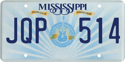 MS license plate JQP514