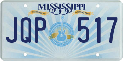 MS license plate JQP517