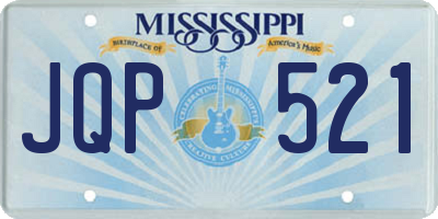 MS license plate JQP521