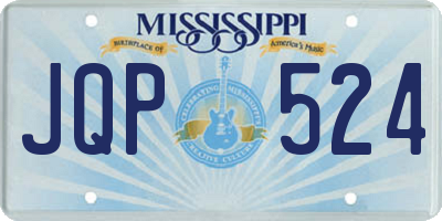 MS license plate JQP524