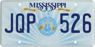 MS license plate JQP526