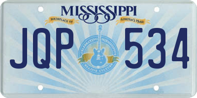 MS license plate JQP534
