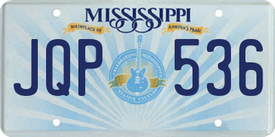 MS license plate JQP536