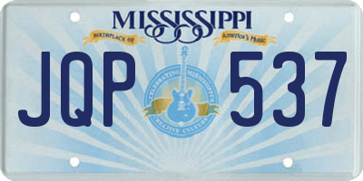 MS license plate JQP537