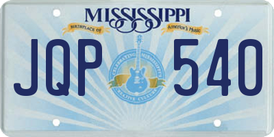 MS license plate JQP540