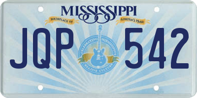 MS license plate JQP542