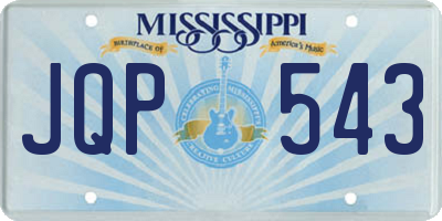 MS license plate JQP543