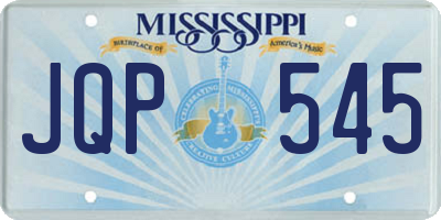 MS license plate JQP545