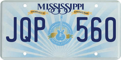 MS license plate JQP560