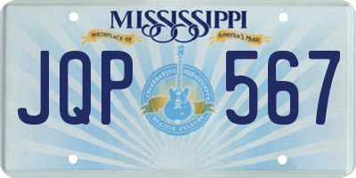 MS license plate JQP567