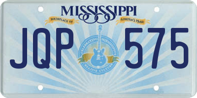 MS license plate JQP575