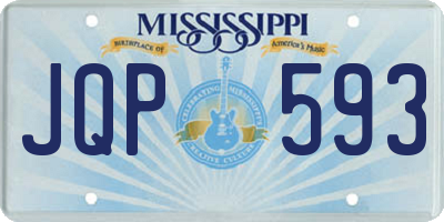 MS license plate JQP593