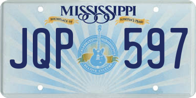 MS license plate JQP597
