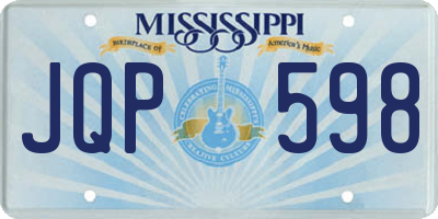 MS license plate JQP598