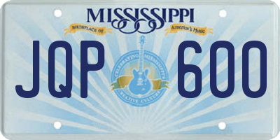 MS license plate JQP600