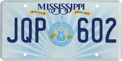 MS license plate JQP602