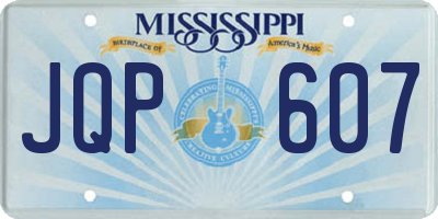 MS license plate JQP607