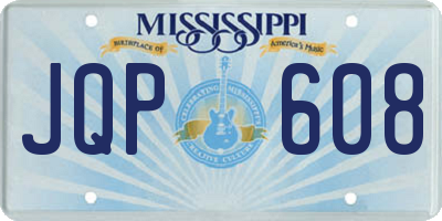 MS license plate JQP608