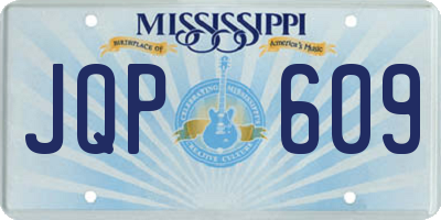 MS license plate JQP609
