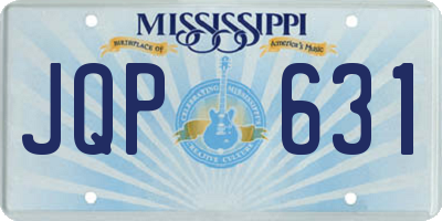 MS license plate JQP631
