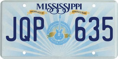 MS license plate JQP635