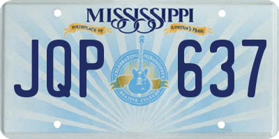 MS license plate JQP637