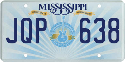 MS license plate JQP638
