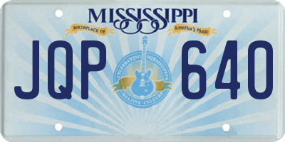 MS license plate JQP640