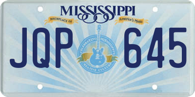 MS license plate JQP645