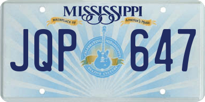 MS license plate JQP647
