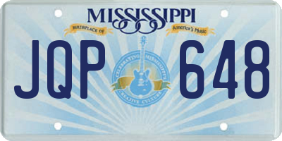 MS license plate JQP648