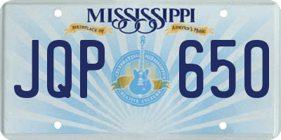 MS license plate JQP650