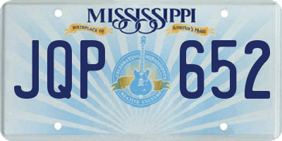 MS license plate JQP652