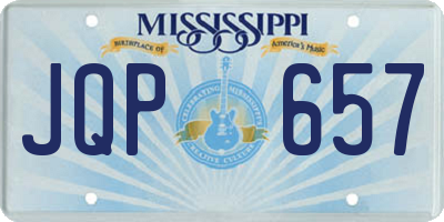 MS license plate JQP657