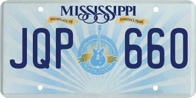 MS license plate JQP660
