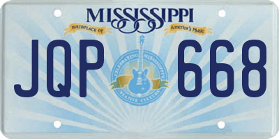 MS license plate JQP668