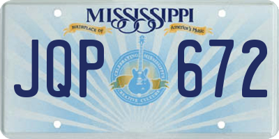MS license plate JQP672