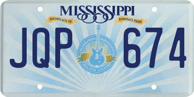 MS license plate JQP674
