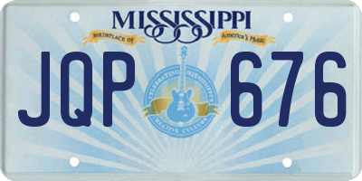 MS license plate JQP676