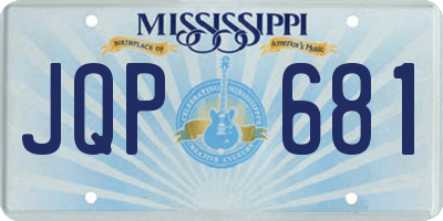 MS license plate JQP681