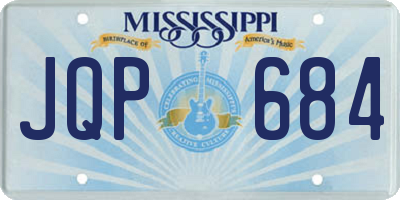 MS license plate JQP684